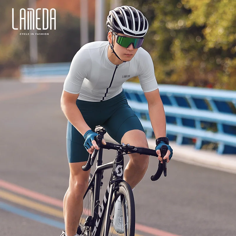 quick-drying new LAMEDA CoolMax yin hun cycling suit men's short-sleeved jacket road bike clothing smile