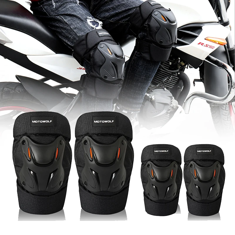 Kneepad Moto Motorcycle 4Pcs/Set Elbow Knee Pads Motocross Racing Protective Gear Protector Guards Kit R1250GS R1200GS X-ADV smile