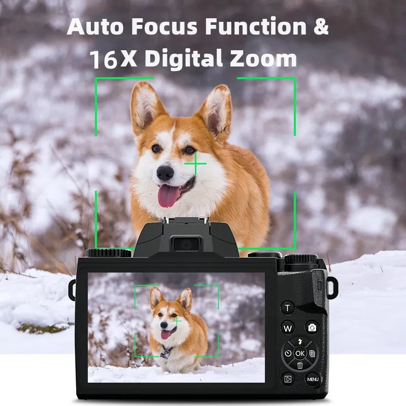 Auto Focus 64MP Digital Camera SLR DSLR For Pography 4K 60FPS Vlog Camcorder 40 Inch Touch Screen Livestream Webcam 240407