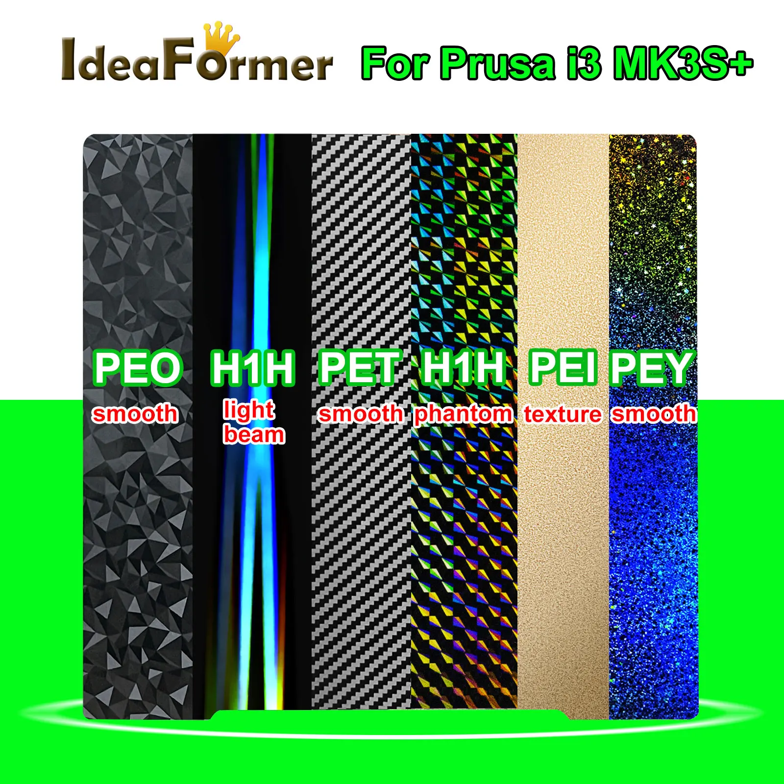 241MM Magnetic Build Plate For Prusa new i3 2.5S 3 3S 2025 Smooth PEO PET Plate Double Side Texture PEI Steel Sheet for Prusa 3S