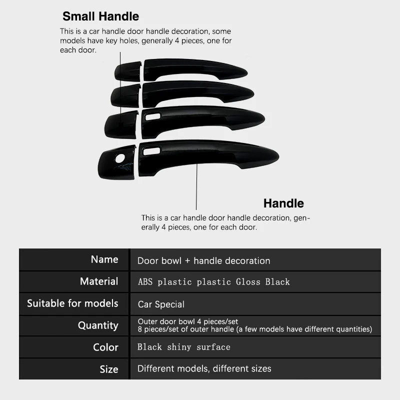 for Volkswagen VW Golf Plus MK5 MK6 CrossGolf 2004~2014 Gloss Black Door Handle Cover Car Styling Accessories Stickers 2009 2011