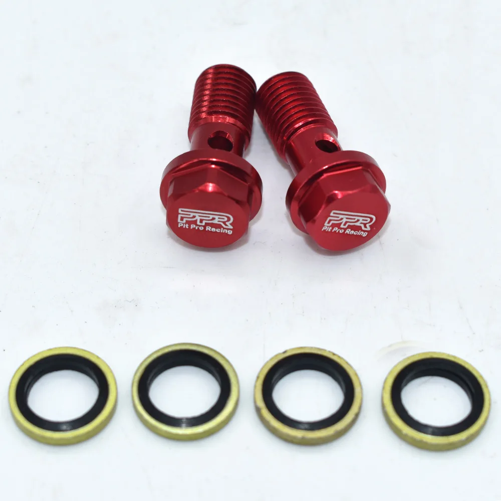 Brake and Hydraulic Clutch Oil Hose Fuel Hose oil cooler Refitting aluminum M10 Bolts For Connector End smile