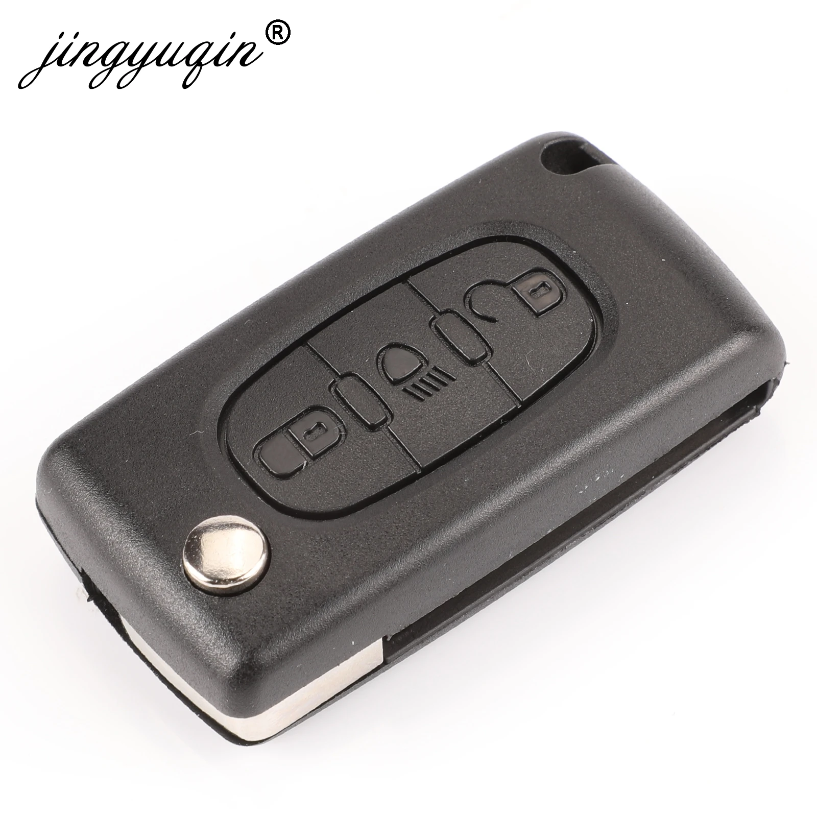 ASK/FSK ID46 jingyuqin 433Mhz For Citroen C2 C3 C4 C5 C6 C8 3 Buttons light Flip Remote Car Key Fob VA2/HCA Blade CE0523 Ce0536 smile