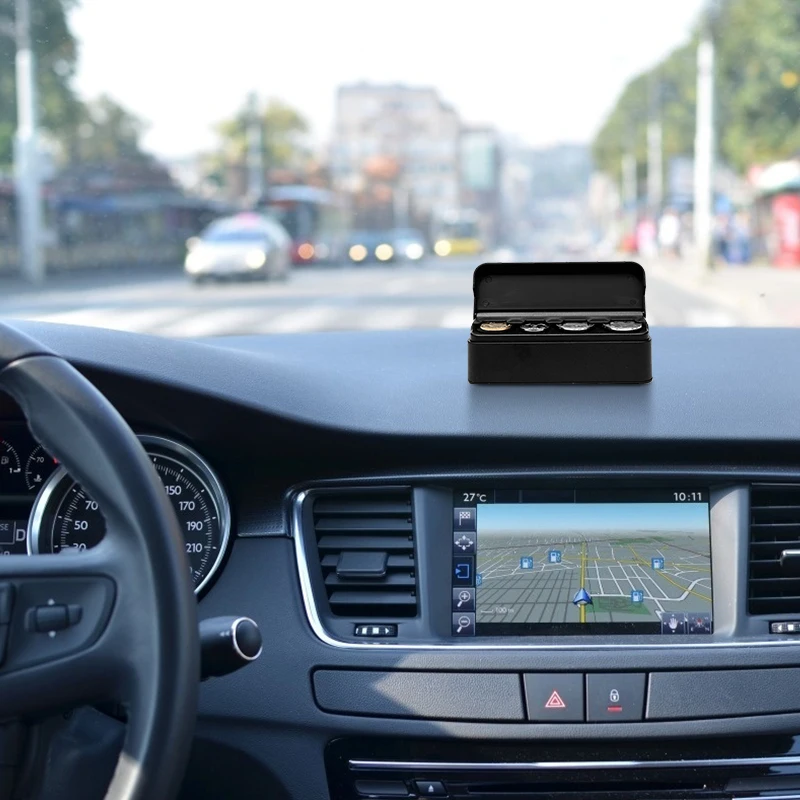 Box Car Coins Storage Interior Accessories Pocket Telescopic Dashboard Coins Case Car Organizer Plastic Holder Container smile