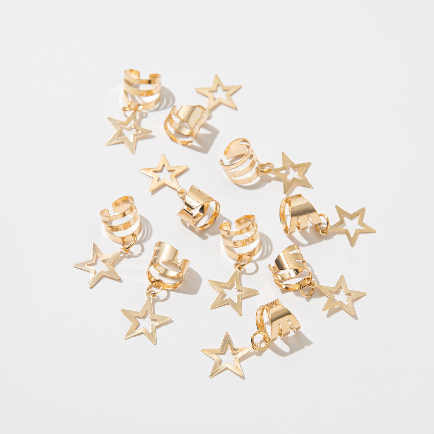 Twist Braid Hair Ornament Dirty Braid Hair Buckles Spiral Hollow Star Rings Women Circle Hoop Braid DIY Pendant Hair Accessories 83226 5 aee45