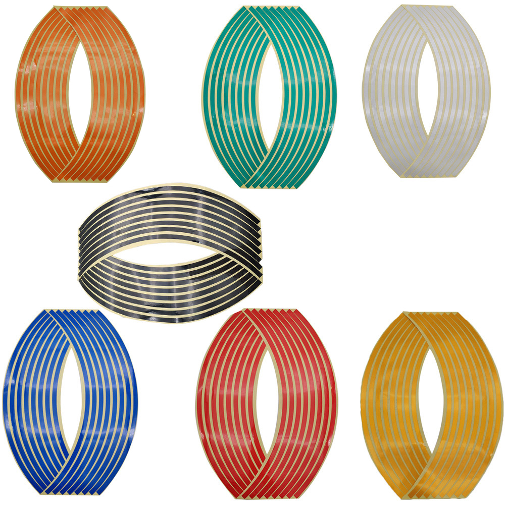16Pcs Universal Waterproof Motorcycle Wheel Rim Reflective Stickers Moto Auto Decal For Suzuki sv 650 SV650 SFV650 TL1000