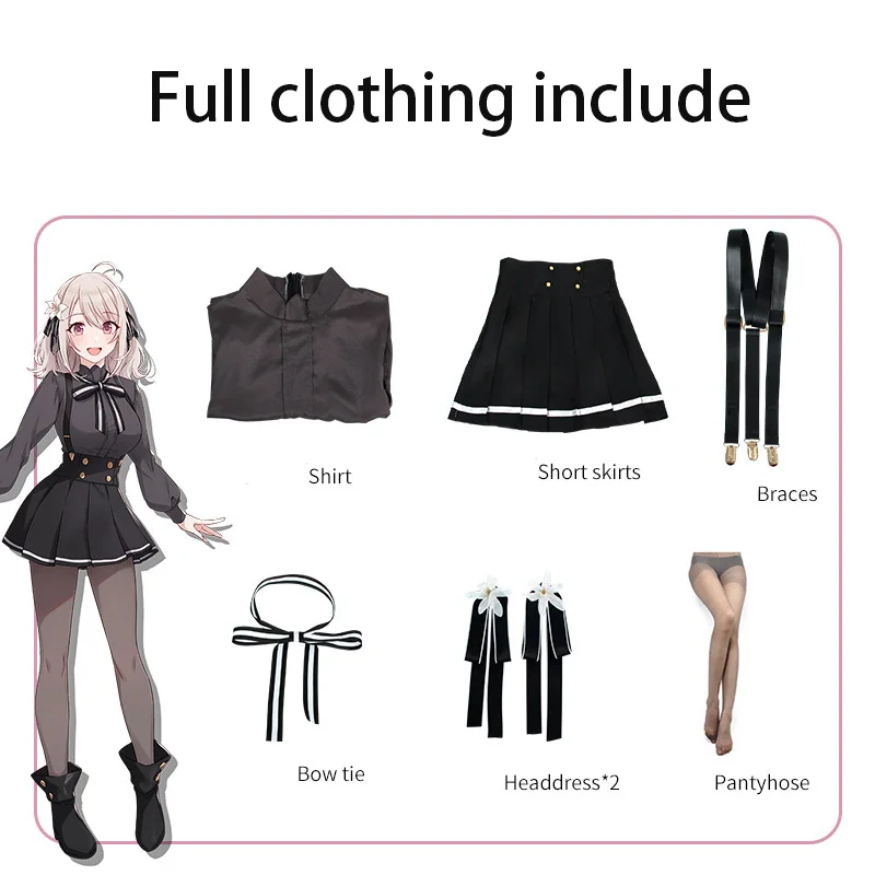Classroom Hanazono Lily Spy Cosplay Costume Anime Wig School Uniform Spy Room Flower Garden Stockings Party Girls Women smile