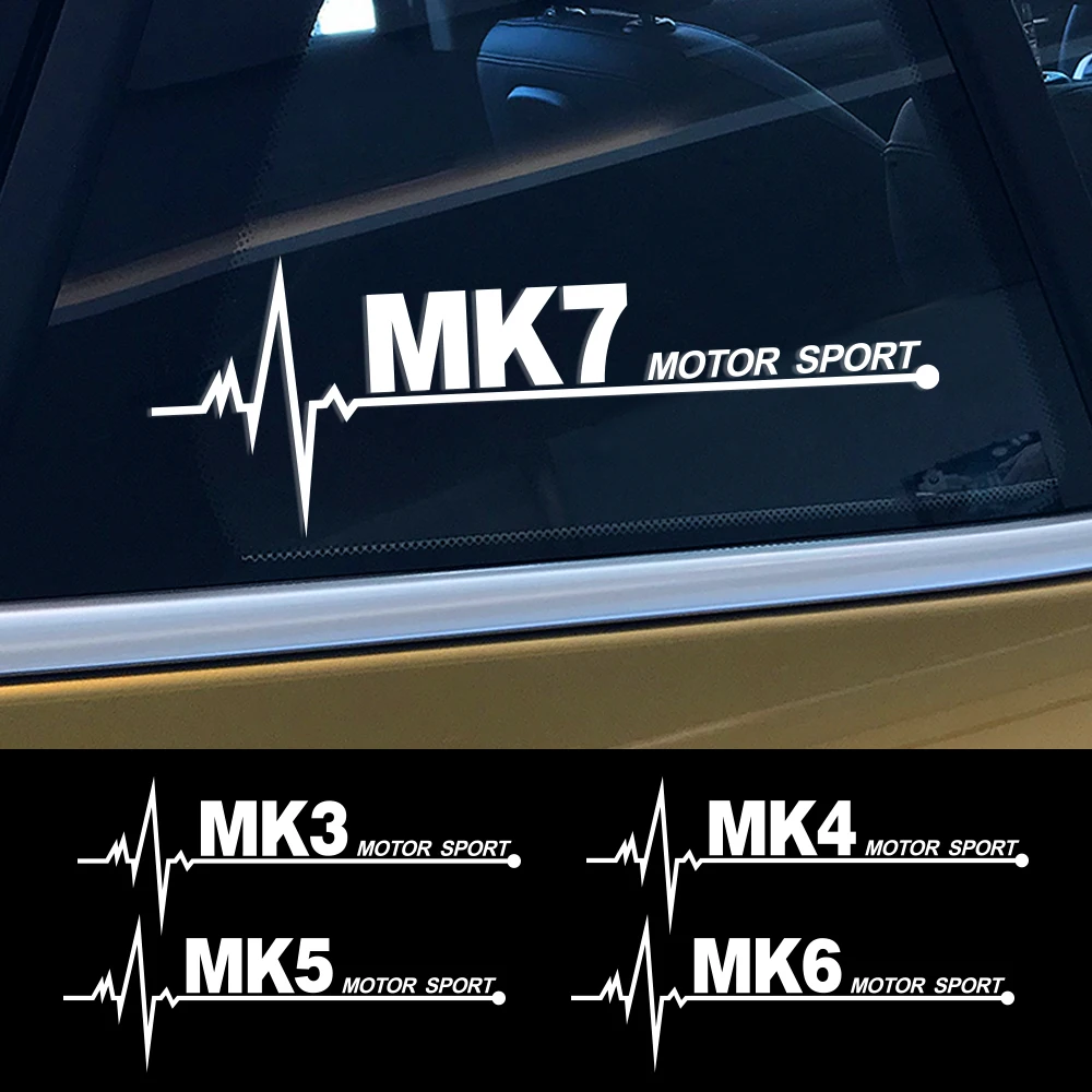 Golf For VW 4 5 7 6 3 4 2 3 5 6 7 8 Car Side Window Stickers Auto Exterior Decals Styling Accessories smile