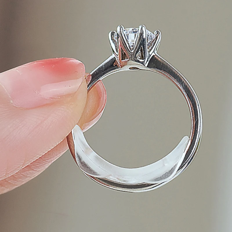 Silicone Invisible Sizes 8 Clear ddmysmile Ring Size Resizer Loose Rings Reducer Ring Sizer Fit Rings Jewelry Tools Tightener Accessories Smile