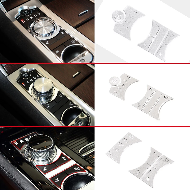 Jaguar For Car Styling XF XJ 2010-2019 Auto Central Control Gear Shift Panel Buttons Covers Stickers ddmysmile Trim Interior Accessories Smile