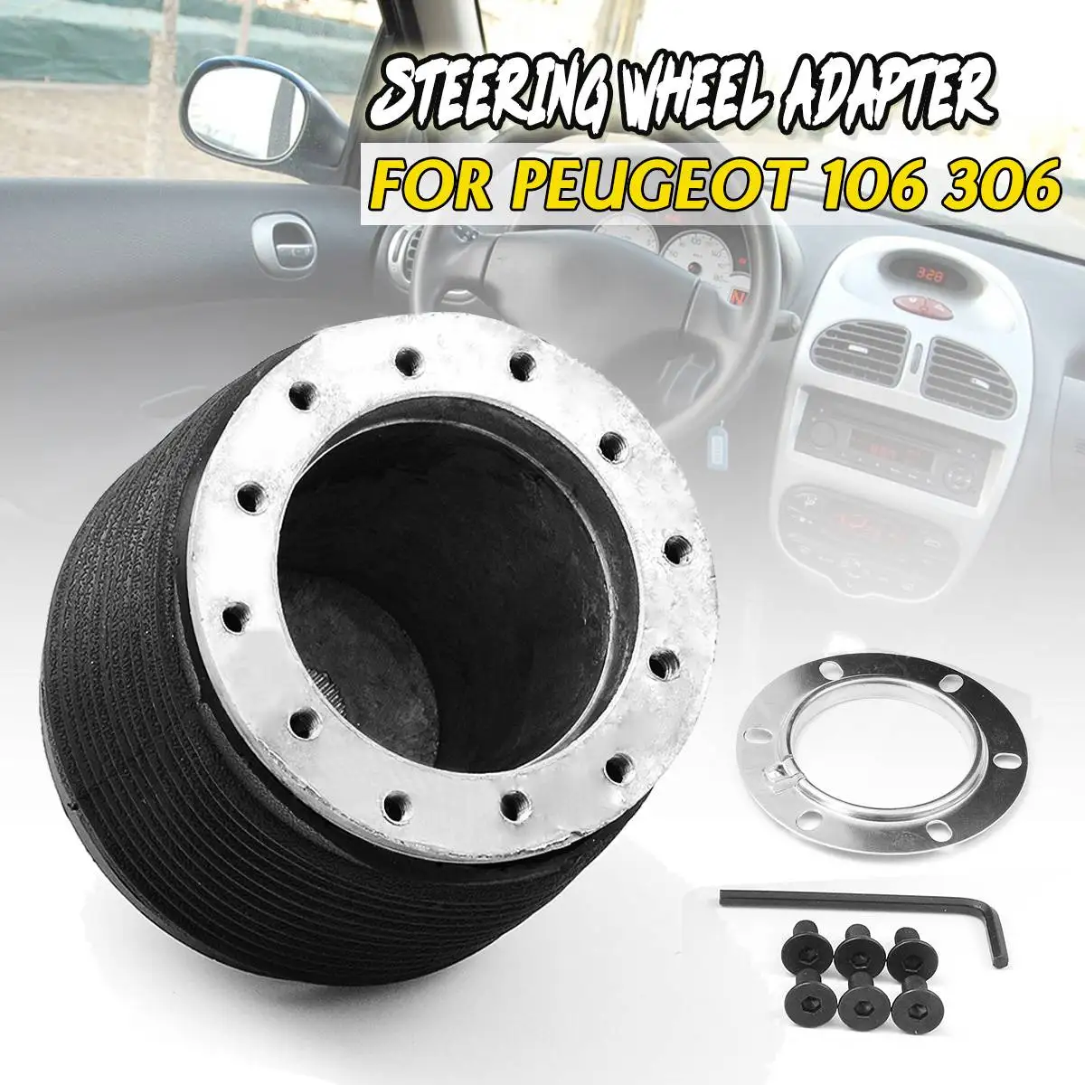 Hub Steering Quick Wheel Release Adapter Kit for Peugeot 106 for Peugeot 306 for Citroen Saxo for Citroen AX 90 91 97 98 smile