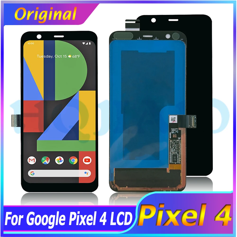 100% Tested AMOLED 5.7" For Google Pixel 4 LCD Display Touch Screen Digitizer Assembly Replacement For Google Pixel4 Display LCD