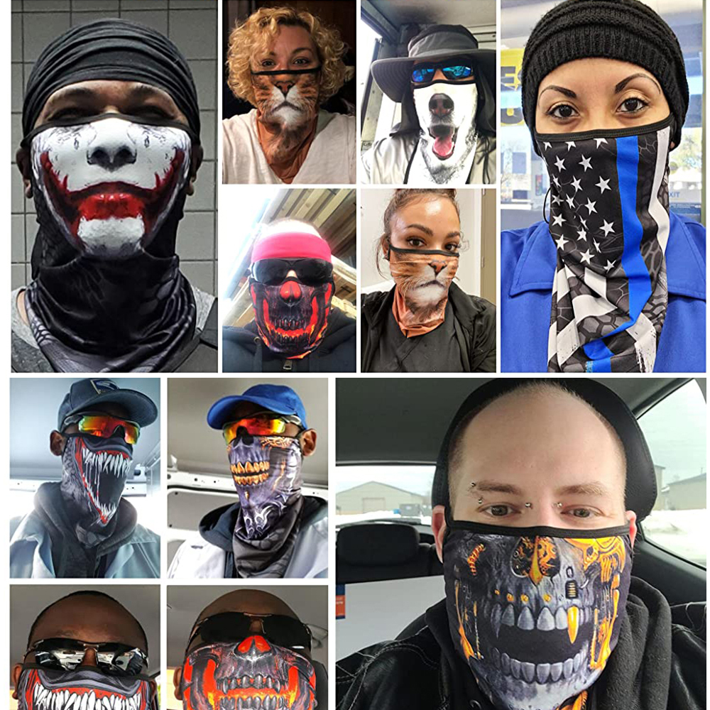 Black Mask Bandana Venom Halloween Windproof Balaclava Men Hiking Hunting Scarf Sport Earloop Face Cover Protective Mask Summer cdfc5