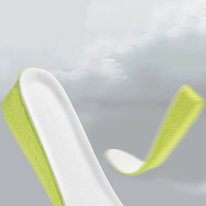 Invisible 1.5-3.5cm Increase Height Insoles Green Memory Foam Shoes Sole Pad Breathable Comfortable For Men Women Feet Care smile