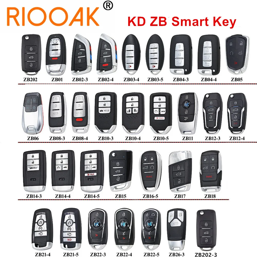 Smart KEYDIY Key Universal ZB03 ZB04 ZB09 ZB10 ZB24 ZB31 ZB36 Smart Key Remote for KD-X2 KD-MAX Car Key Remote Replacement smile