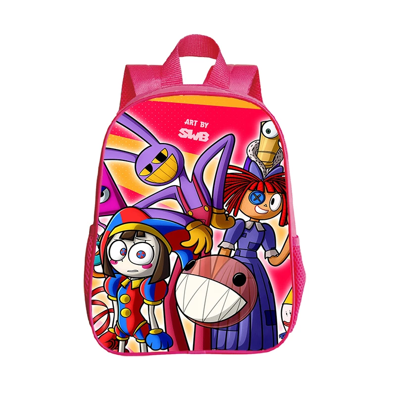 3D The Amazing Digital Circus Backpacks Kindergarten Bags Waterproof Pink Bookbag Boys Girls School Bags Kids Anime Backpack