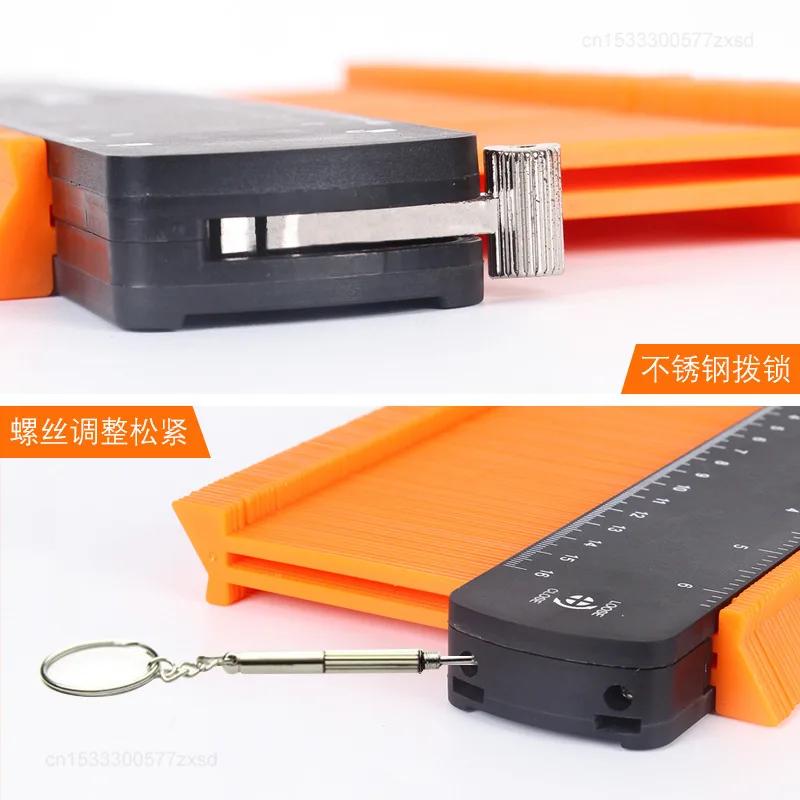 Profile Contour 2025 Gauges Line Copier Ruler With Lock Cutting new Template Profile Ceramic Tiles Tool Woodworking Measuring Tools Ruler