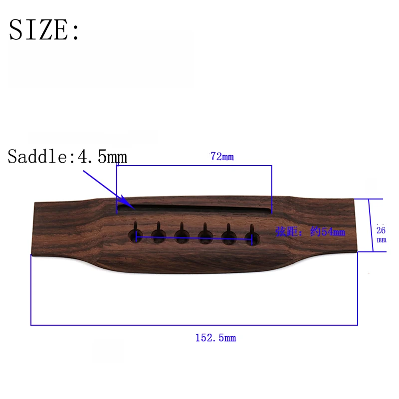 Backhand Guitar Left handed guitar Bridge Replacement Parts Acoustic Guitar Accessories Indian Rosewood