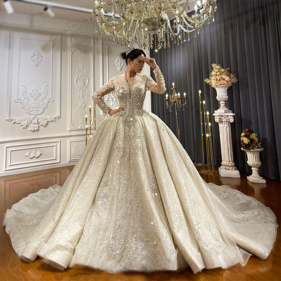Customized Stunning Handsew Beading Work Bridal Wedding Gowns