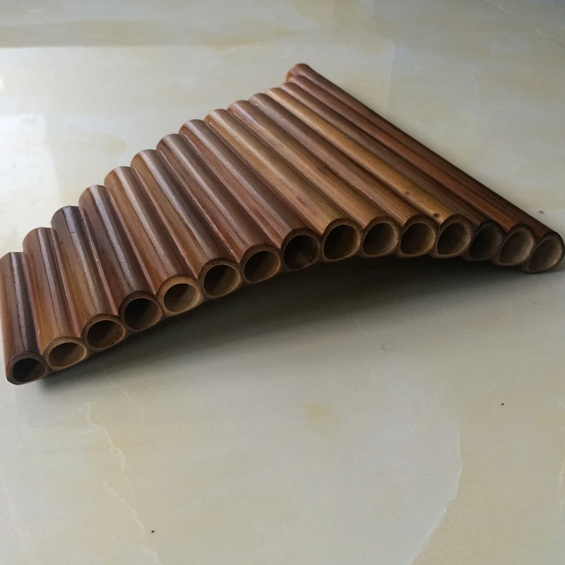 High Quality Handmade Bamboo Paute 15 Pipes Right /Left Hand Woodwind Instrument G Key Flauta Xiao Folk Musical Instruments /Left smile /Left /Left