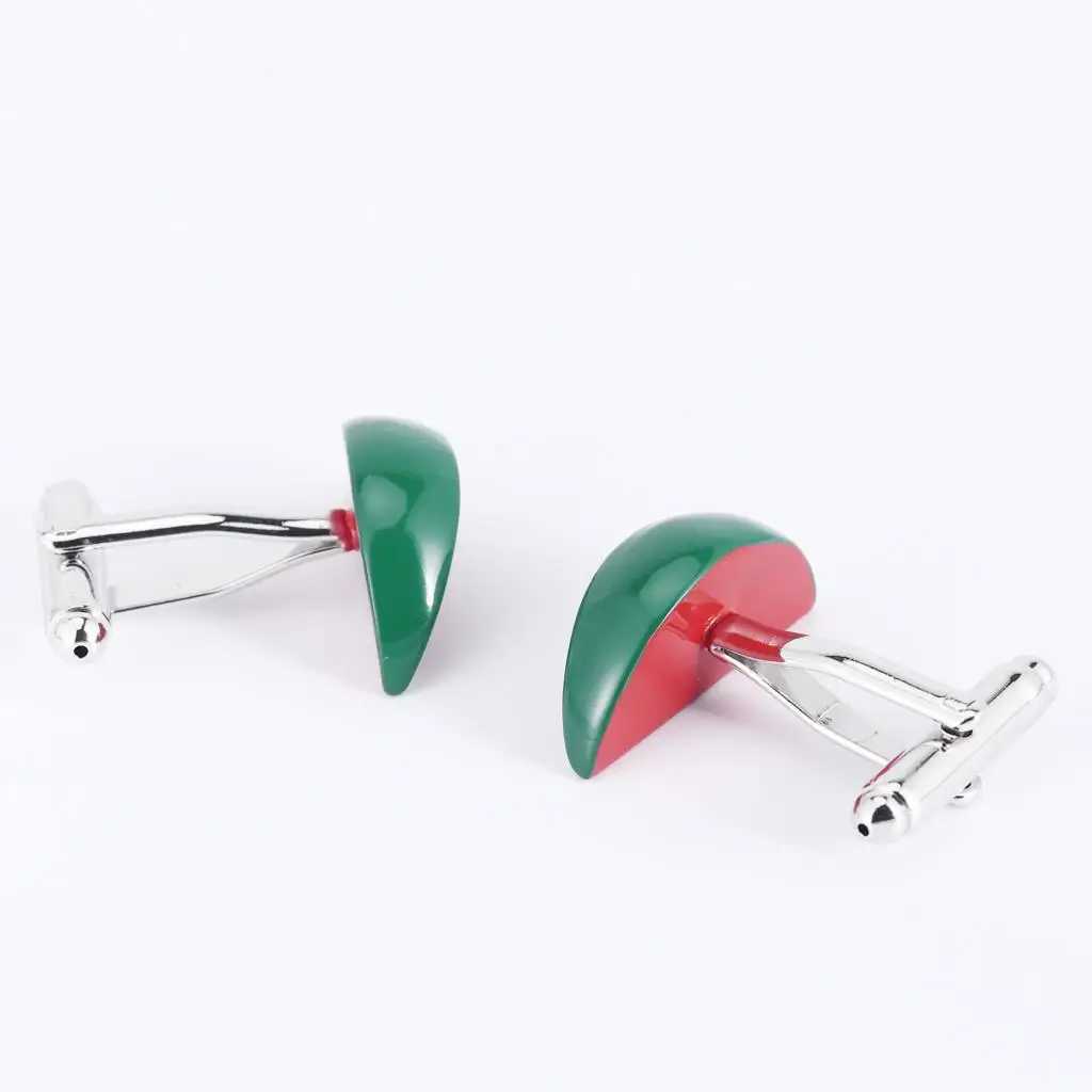 28 Design Clover Cufflinks for Mens Food Cufflinks Free Delivery Banana Leaf Cake Pepper Strawberry Ice Cream Pineapple Watermelon W241109