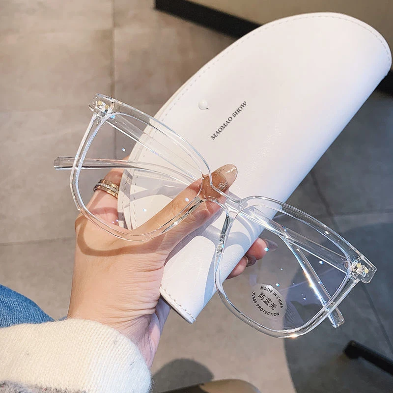 Korean Anti Blue Light Transparent Computer Glasses Frame Women 2025 Men Round Eyewear Glasses Optical Spectacle new Eyeglass Glasses