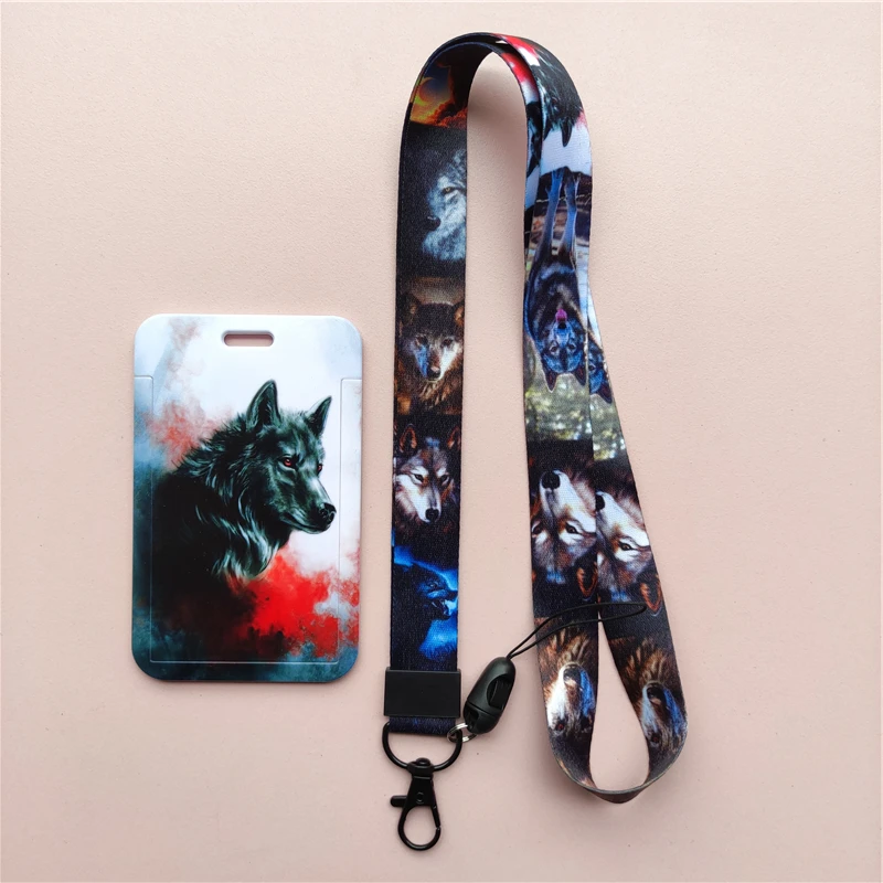 Woes Pattern Animal Lanyard ID Badge Card Holder new Office Worker Cardholder Cover Credit Card Case 2025 Card Protector Christmas Gift