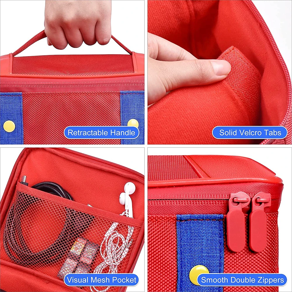 Storage Case Switch Carry Carrying Case for Nintendo Switch OLED Soft Shell Protective Travel Case Switch Console Pro Controller smile