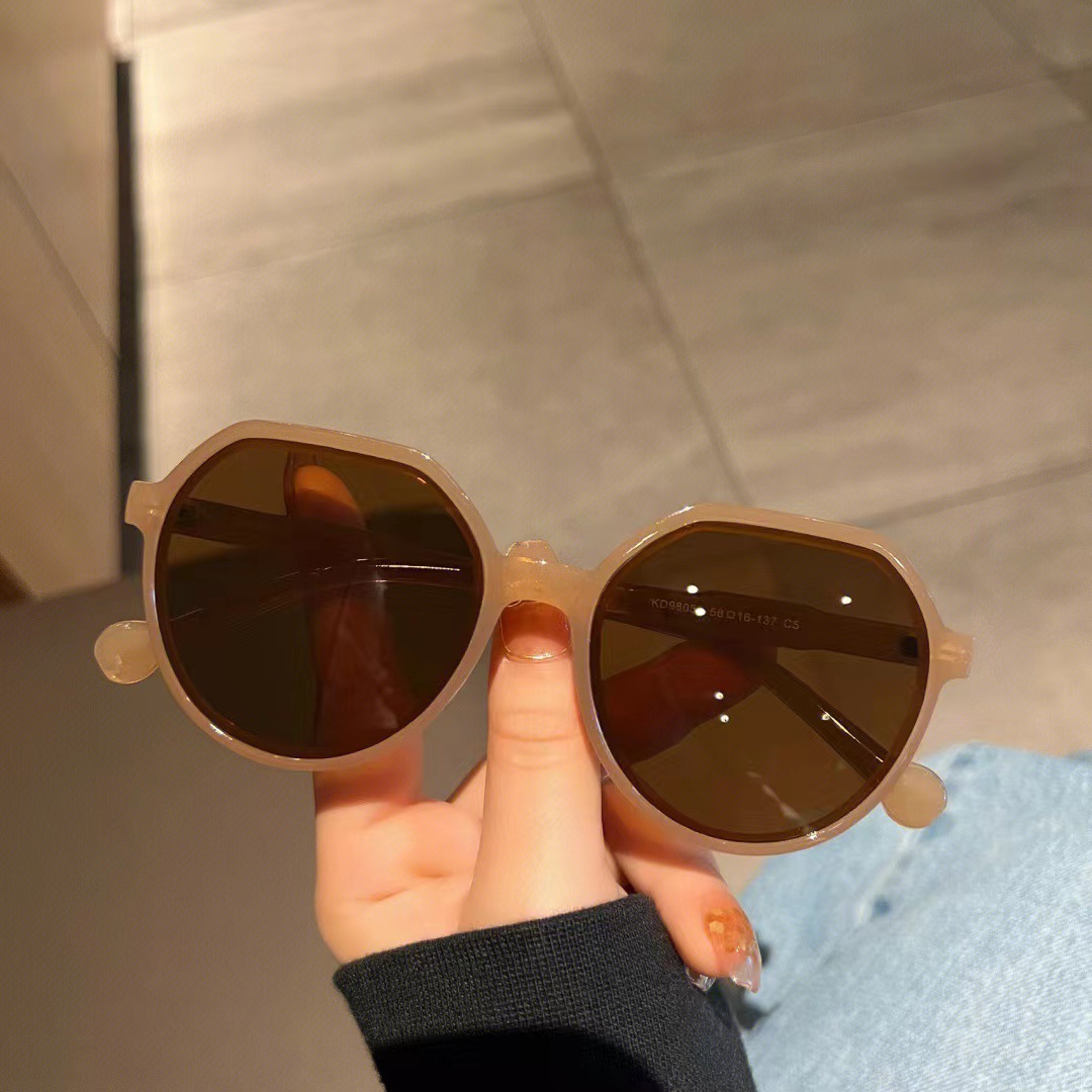 D0097 new high-end sunglasses, Polaroid lenses, women's frame, men's retro metal sunglasses, millennium spicy girl style frame, European and