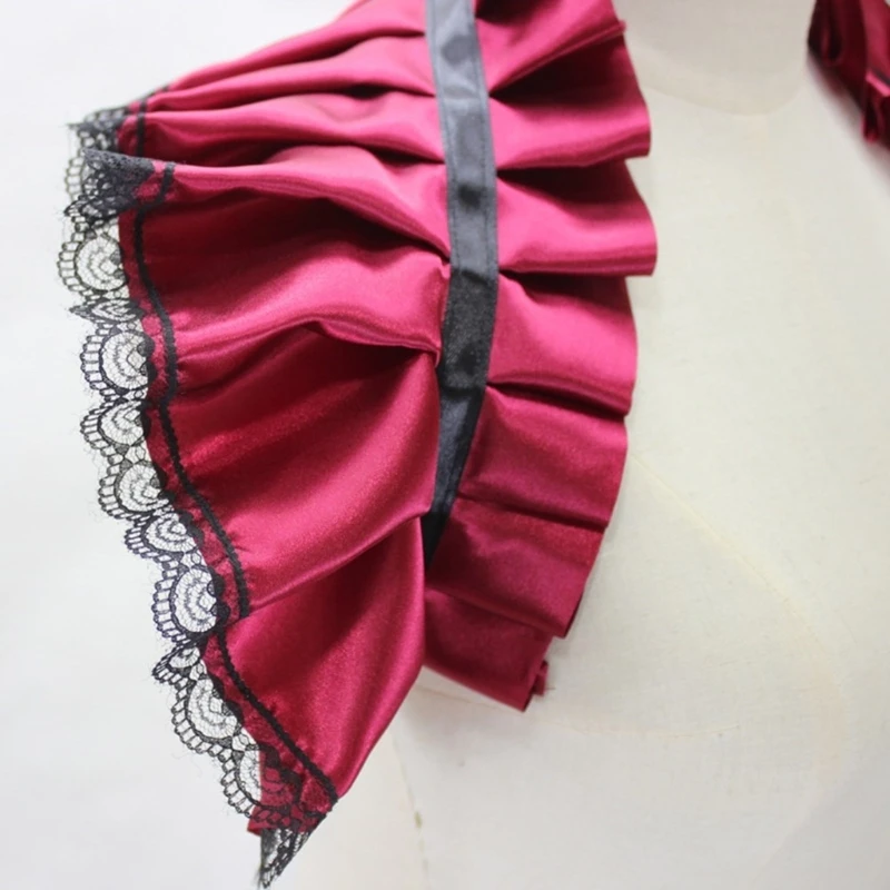 Ruffle Vintage Detachable Gothic Fake Collar Victorian ddmysmile Shrug Shawl Smile