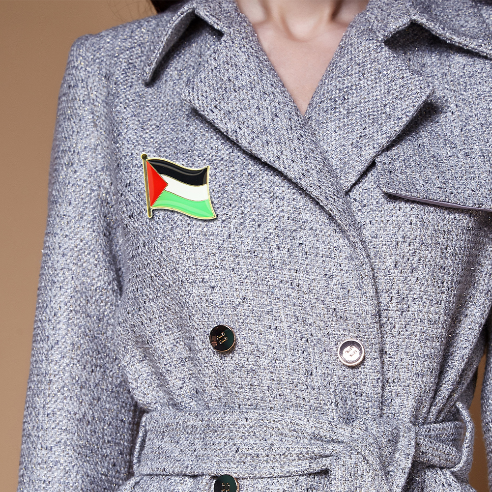 1-100PCS Palestine Flag Pin Lapel Badge Palestine Flags Brooch Pins Badges Palestine National Day Decorations for Bag Clothes