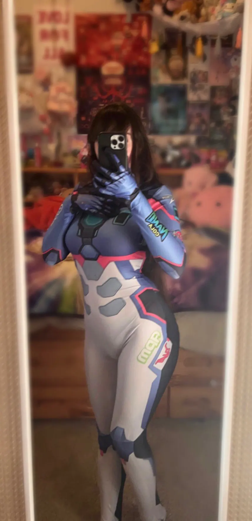 Cosplay Costumes Superhero d.va Zentai Suit dva Halloween Bodysuit Adults Kids smile