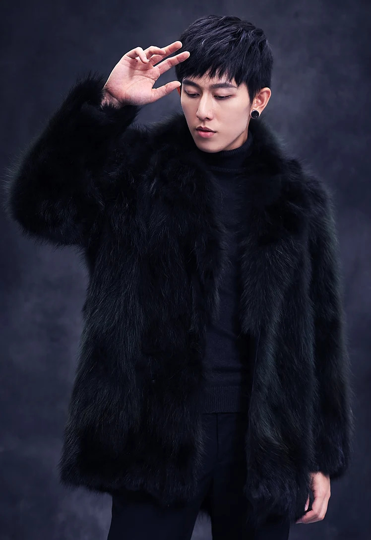 genuine genunie natural mens raccoon fur coat mens fashionable and warm winter jacket customizable in any size 241108