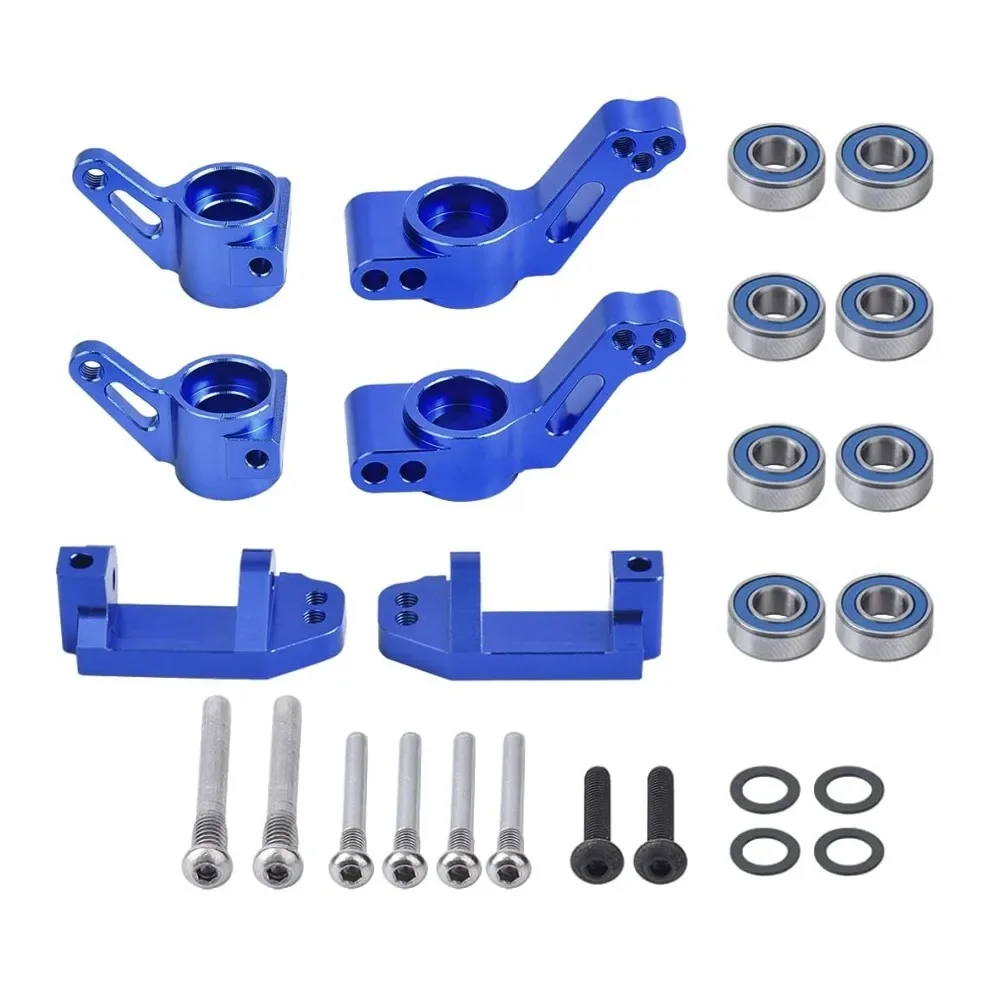Metal Front Caster Block Steering Blocks Rear Stub Axle Carriers for 1/10 Traxxas Slash 2WD VXL Rustler Stampede Bandit RC Car