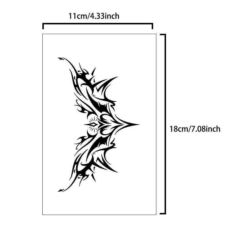 1 charming tattoo sticker waterproof for one to two weeks suitable for girls abdomen chest back waist no reflection tattoo blue W241109