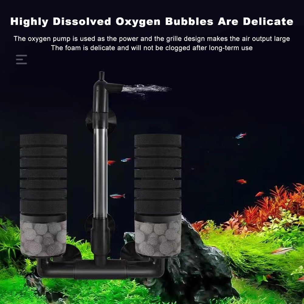 Black Aquarium Filter for Aquarium Fish Tank Air Pump Skimmer Biochemical Sponge Filter Aquarium Bio Filters Filtro Aquario
