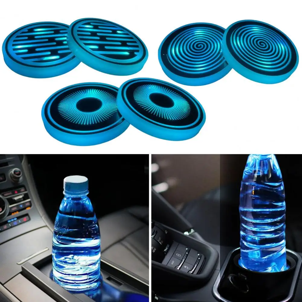 1pcs Car Led Lights Sport Interior Cup Holder Ambient Lamp Interior Accessorie For Renault