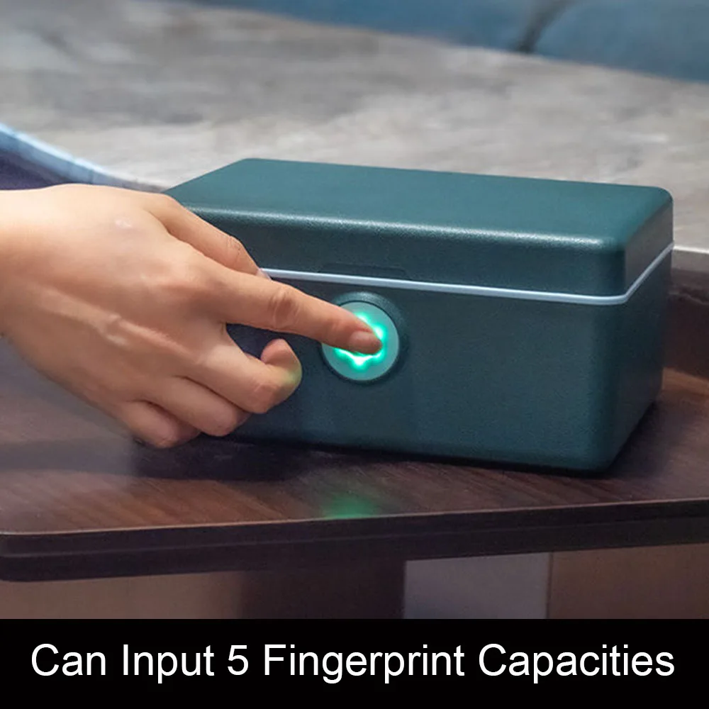Fingerprint Safe Box Mini Safe Money Cash Coin Jewelry Security Storage Box Office Household File Secret Hidden Piggy Bank