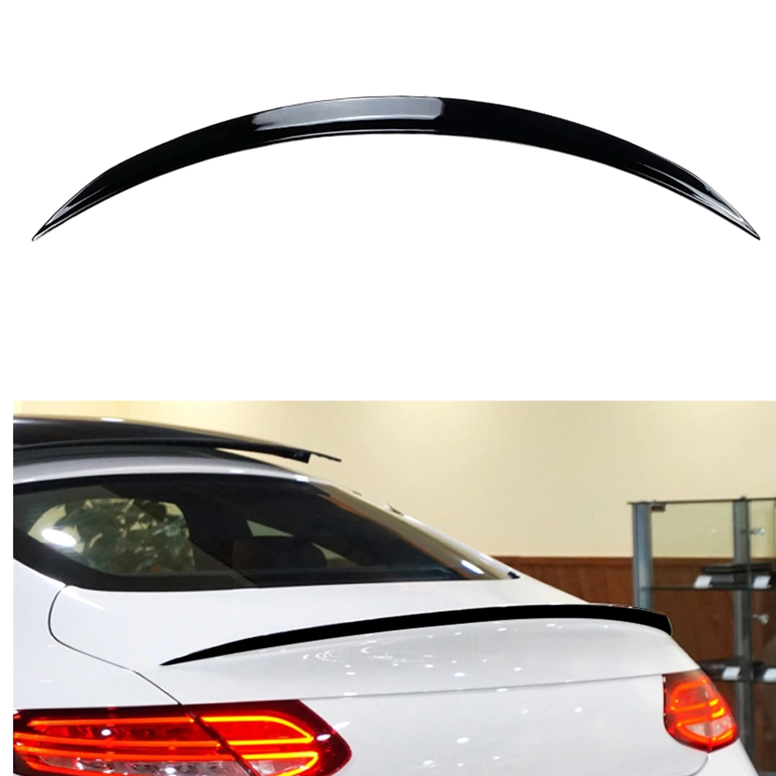 Trunk Rear Spoiler Wing For Mercedes Benz C Class Coupe W205 C205 2 Door 2015-2021 C43 C63 AMG C180 C200 C300 C350 Splitter Lip