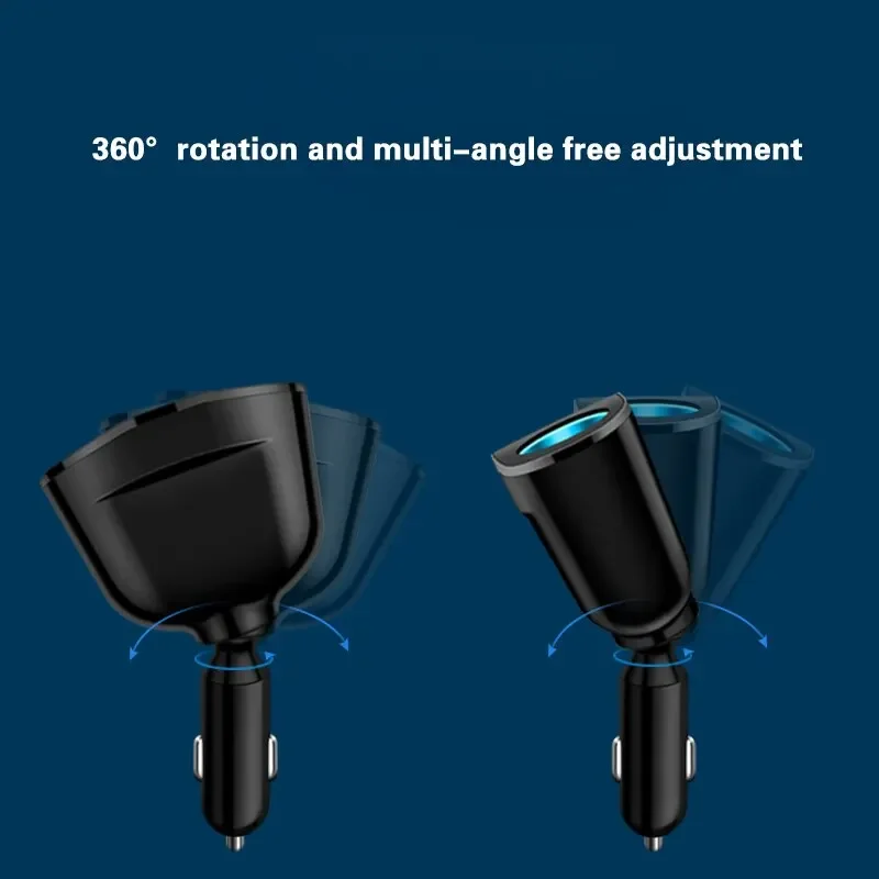 Multiple Devices Can Be Charged at the Same Time with Digital Display new Car Charg Dual-port 2025 Car Charger Adapter