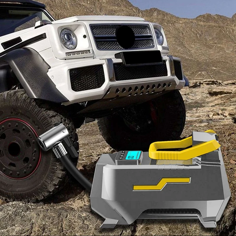 Ac/Dc Tire Car 12V Iator Portable Air Compressor Digital ddmysmile Air Pump With LED Light & Long Power Cords Home Smile &