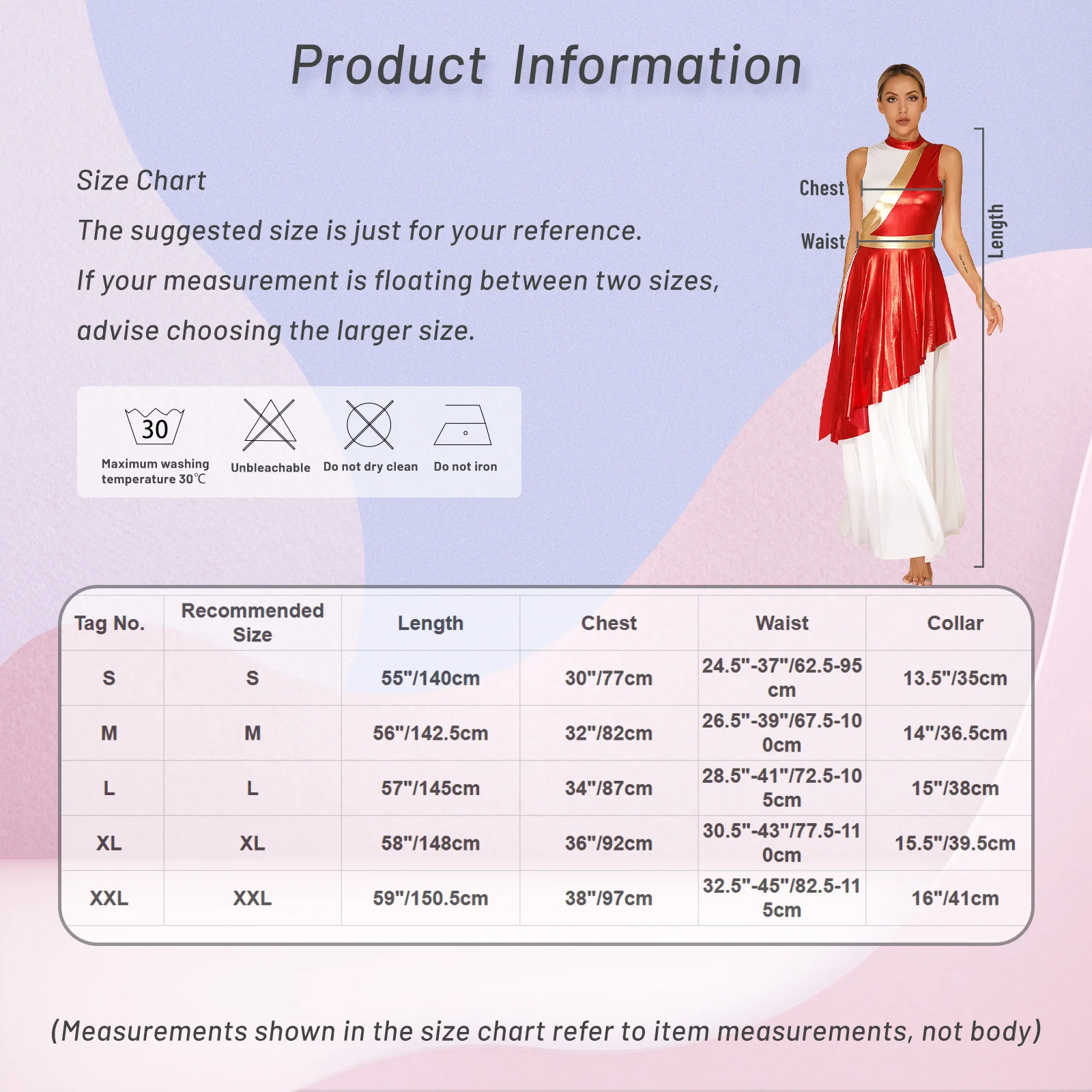 Ballet Contemporary Womens Lyrical Dresses Dancewear Praise Worship Choir Dance Performance Costumes Mock Neck Church Dress smile