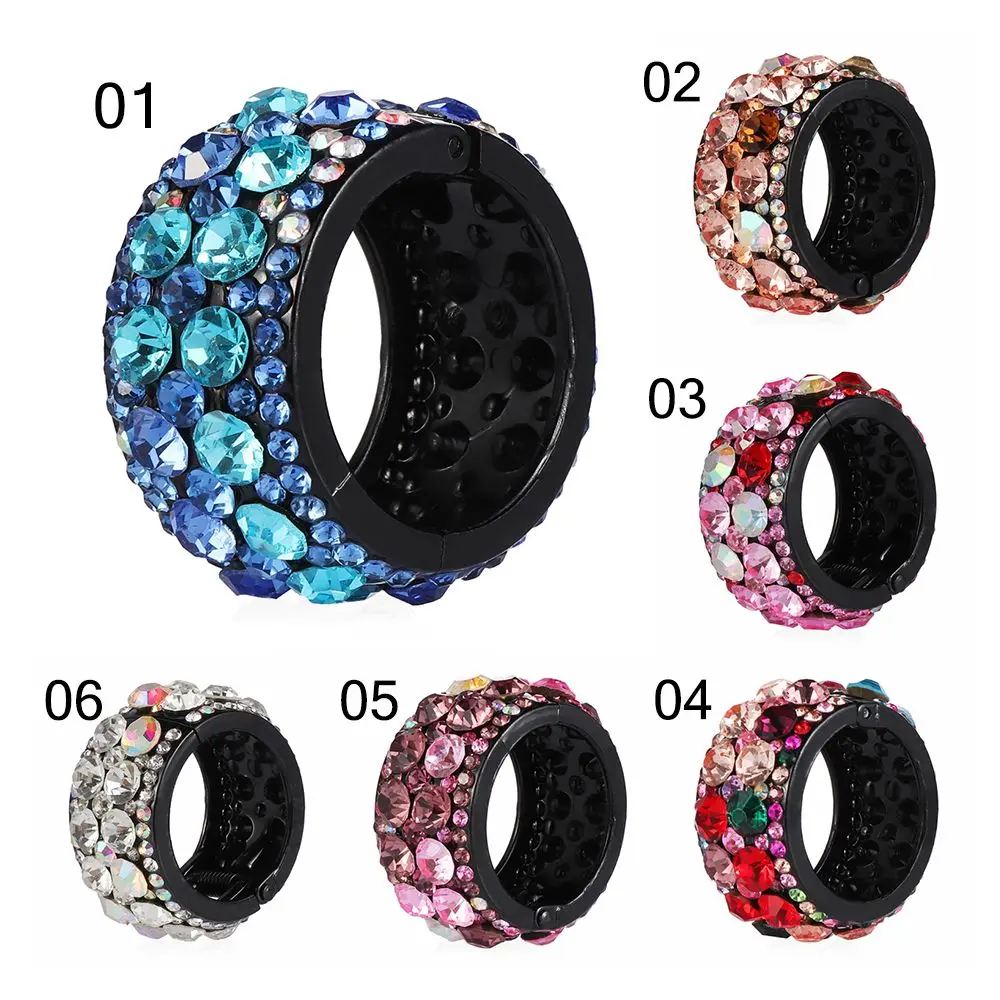 Hair Styling Accessories Dia Ponytail Holder Ring Mini Claw Hair Clip Crystal Hair Bun Maker Hair Holder Buckle smile