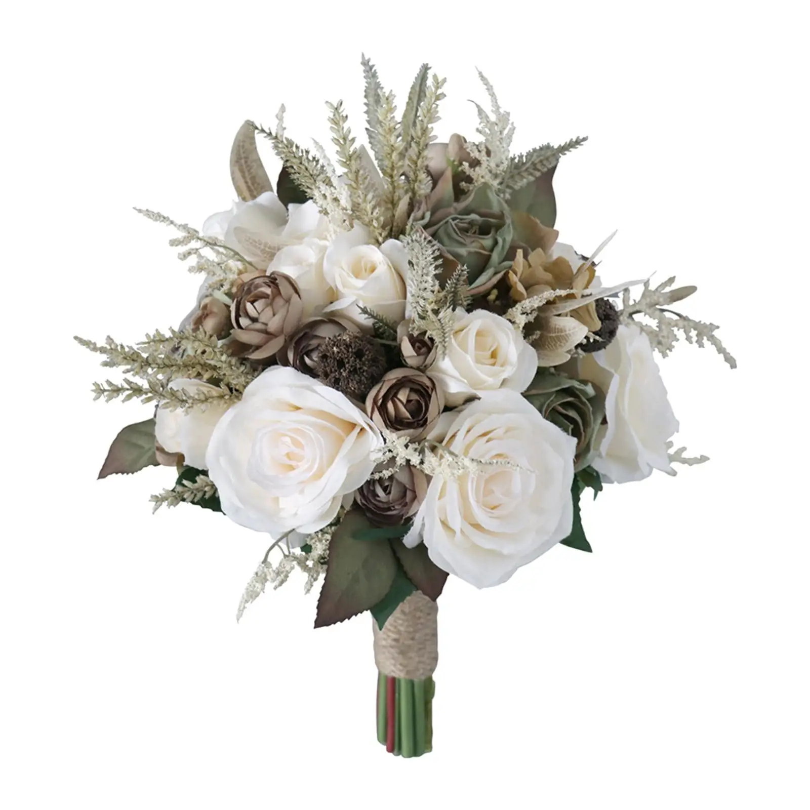 2025 Artificial Silk Flowers new Wedding Bride Bouquet Photo Props Bride Hands Holding Bouquet for Home Wedding Christmas Decor Bedroom