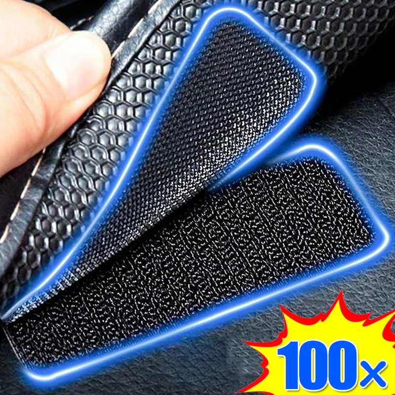 Self Carpet Strong Adhesive Fixing ddmysmile Sticker Double Sided Car Carpet Fixed Patch Fastener Sheets Floor Foot Mats Non-Slip Grippers Smile
