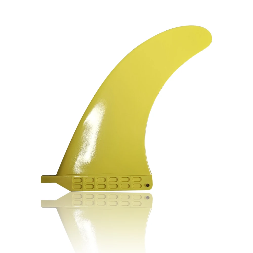 Surf fins yellow/blue/light green/black/white single fin Long Board Surf Fin 7/8/9 Length Center Fins Surfboard Fin Upsurf Yep.s smile