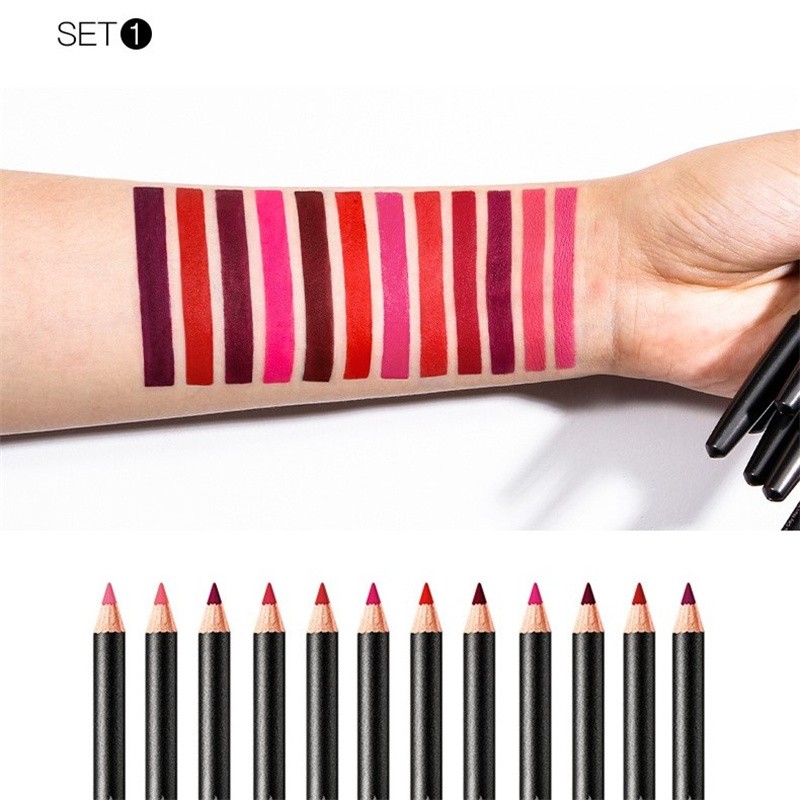 f Set pcs Matte Lip Liner Long Lasting Matt Smooth Pencil for Contour Lipline Multi Functional Makeup Cosmetics Pen line