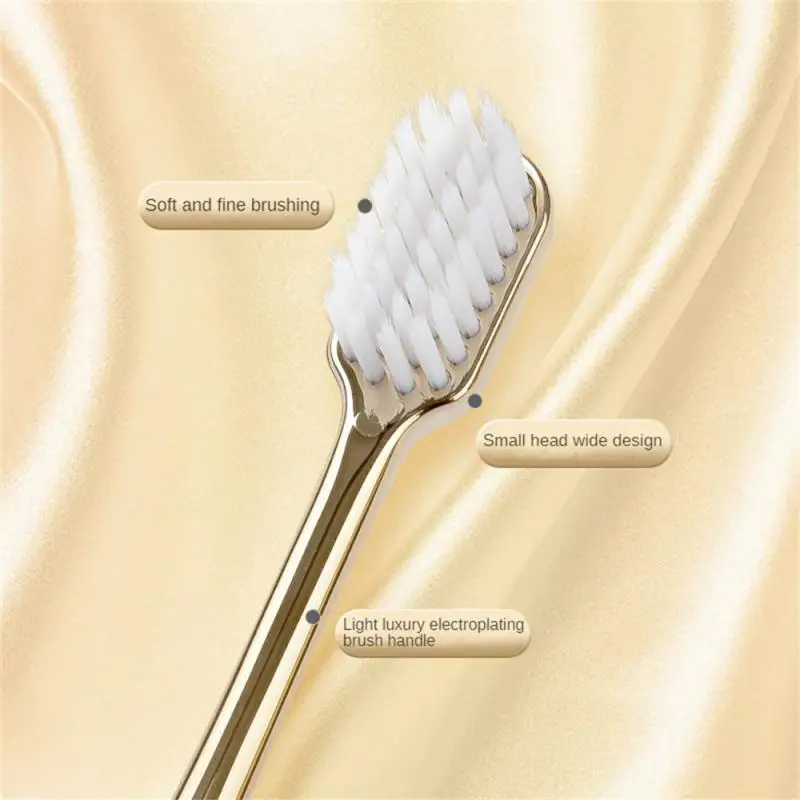 a c f Women Soft Toothbrush Men Adult Tooth Brush Gold Sier Brushes Elegance Gentle Toothbrushes Drop Shipping es