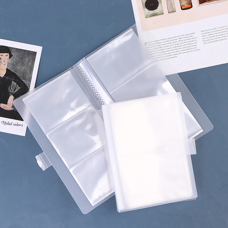 Transparent Nail Water Slider Album Storage Book Nail Sticker Holder Empty Storage Holder Case Nail Art Tools With Button