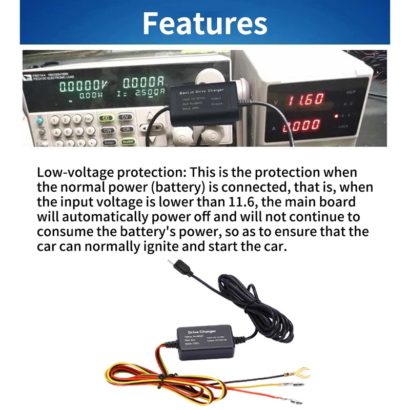 for DDPAI Mini 5 12/24V Type-C USB Car Charger 4M Hard Wire Hardwire Kit for DDPAI Mini 5/ Z40 / Z50 / Mola N3 Pro Dash Cam